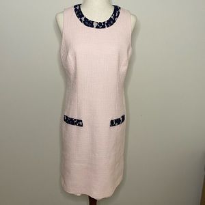 Karl Lagerfeld Paris Pink Sleeveless Tweed Dress